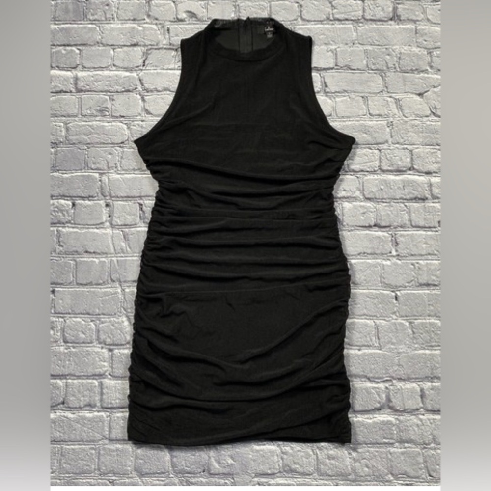 Lulu's Black Ruched Mini Dress new with tags